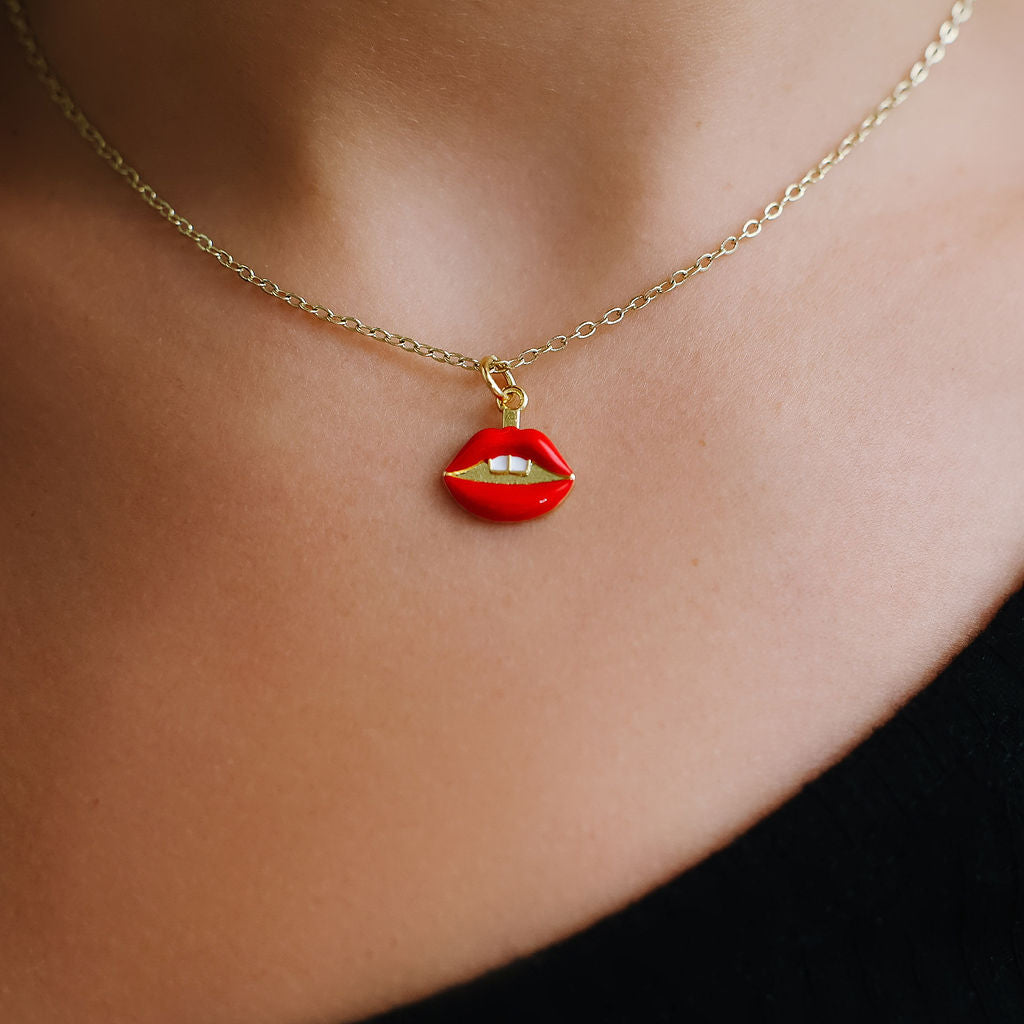 “Red Lips” Necklace