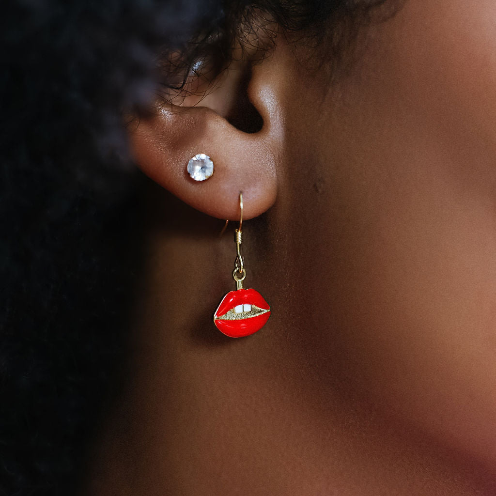 "Red Lips" Earrings