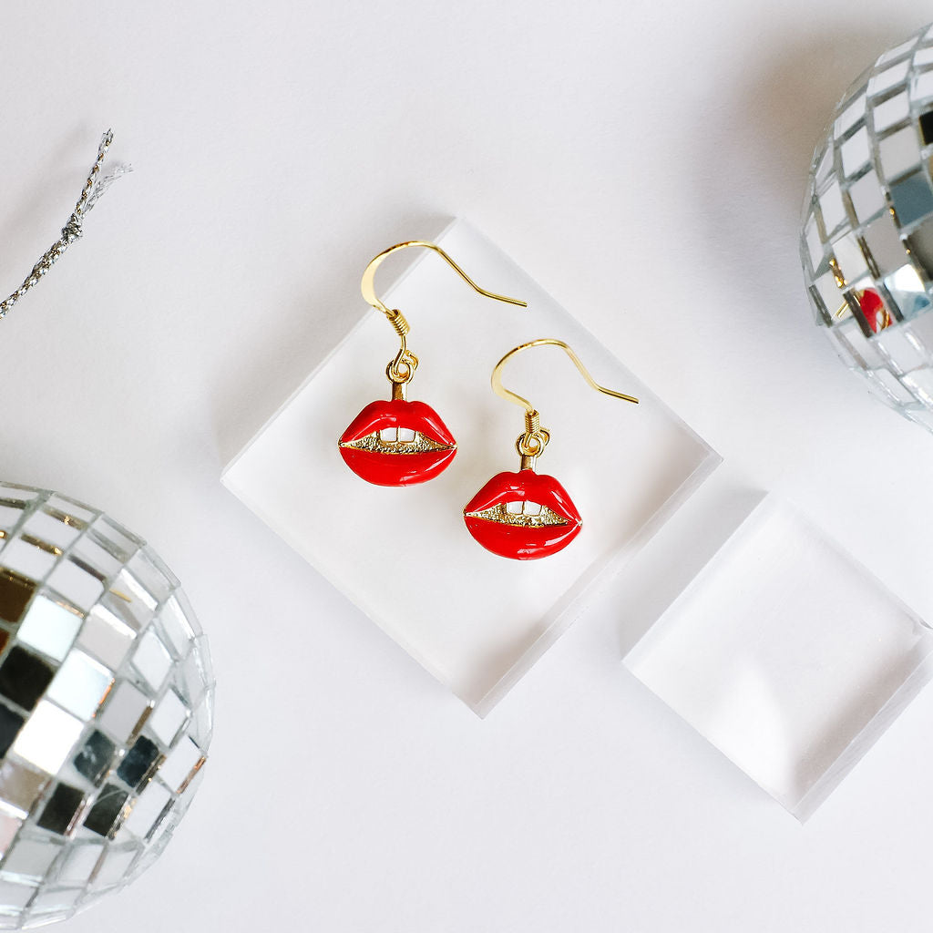 "Red Lips" Earrings